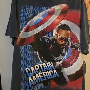 Marvel Blue and Red Short Sleeve Tees